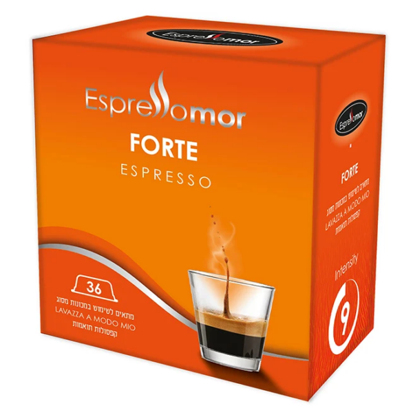 קפסולות אספרסו מור פורטה Forte תואמות מודו מיו