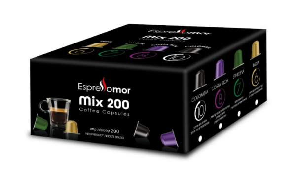 מארז 200 קפסולות 4 טעמים Momento mix