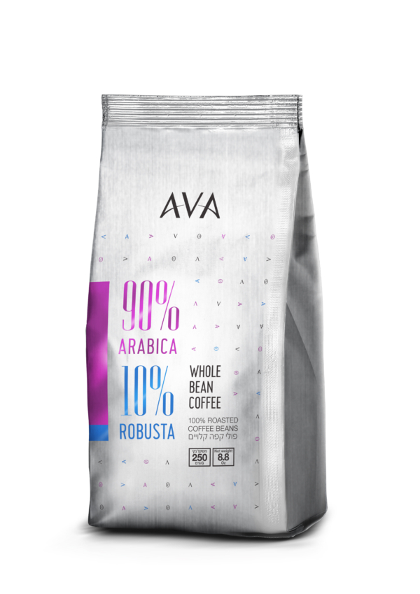 פולי קפה אווא פרימיום AVA 90-10 אריזת 250 גרם