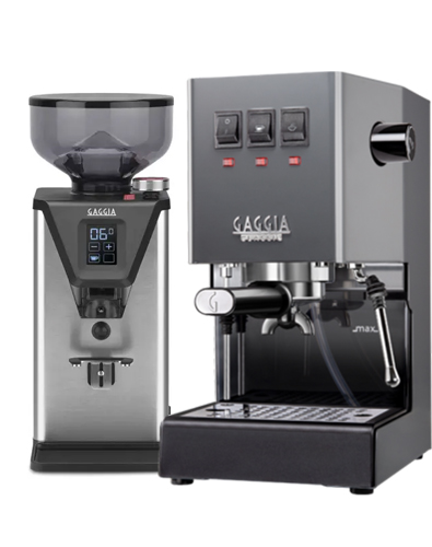 מבצע חגים - מכונת קפה Gaggia Classic PRO + מטחנת קפה Gaggia grinder MDF 55 !